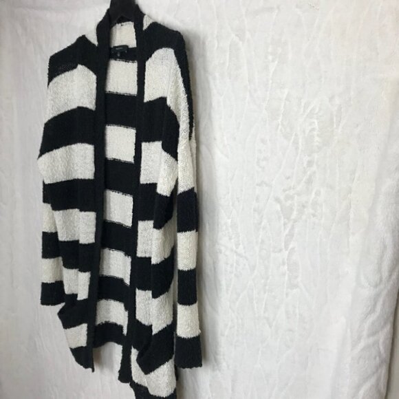 Talulah Black And White  Striped Open Cardigan Size S - Picture 4 of 8